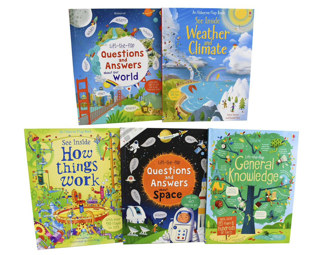 Usborne Lift The Flap 5 Books Collection Set with over 380 flaps to lift - Hardback - Age 5-7 5-7 Usborne Publishing