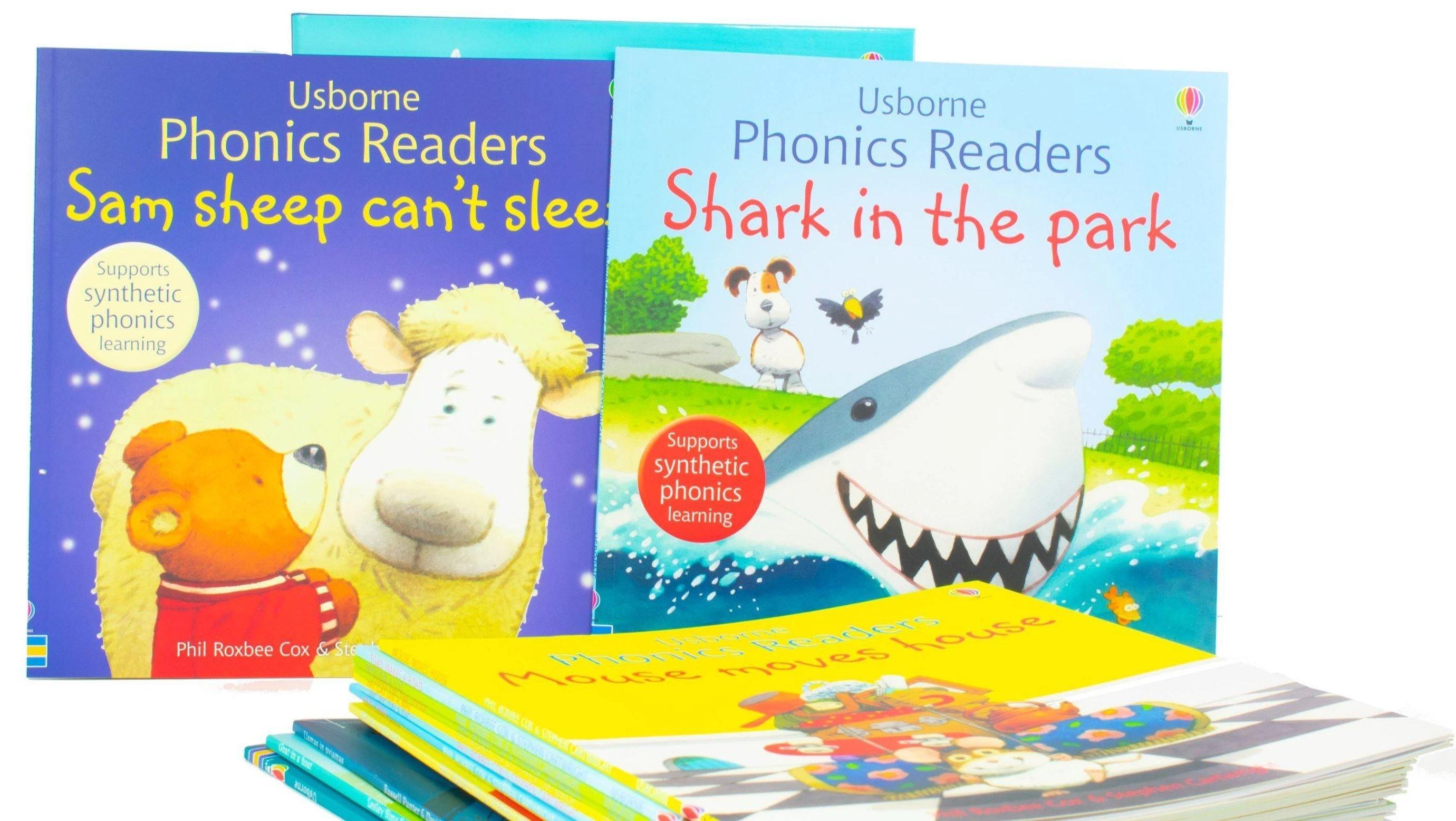 Usborne Phonics Readers 15 Books Box - Ages 5-7 - Paperback - Phil