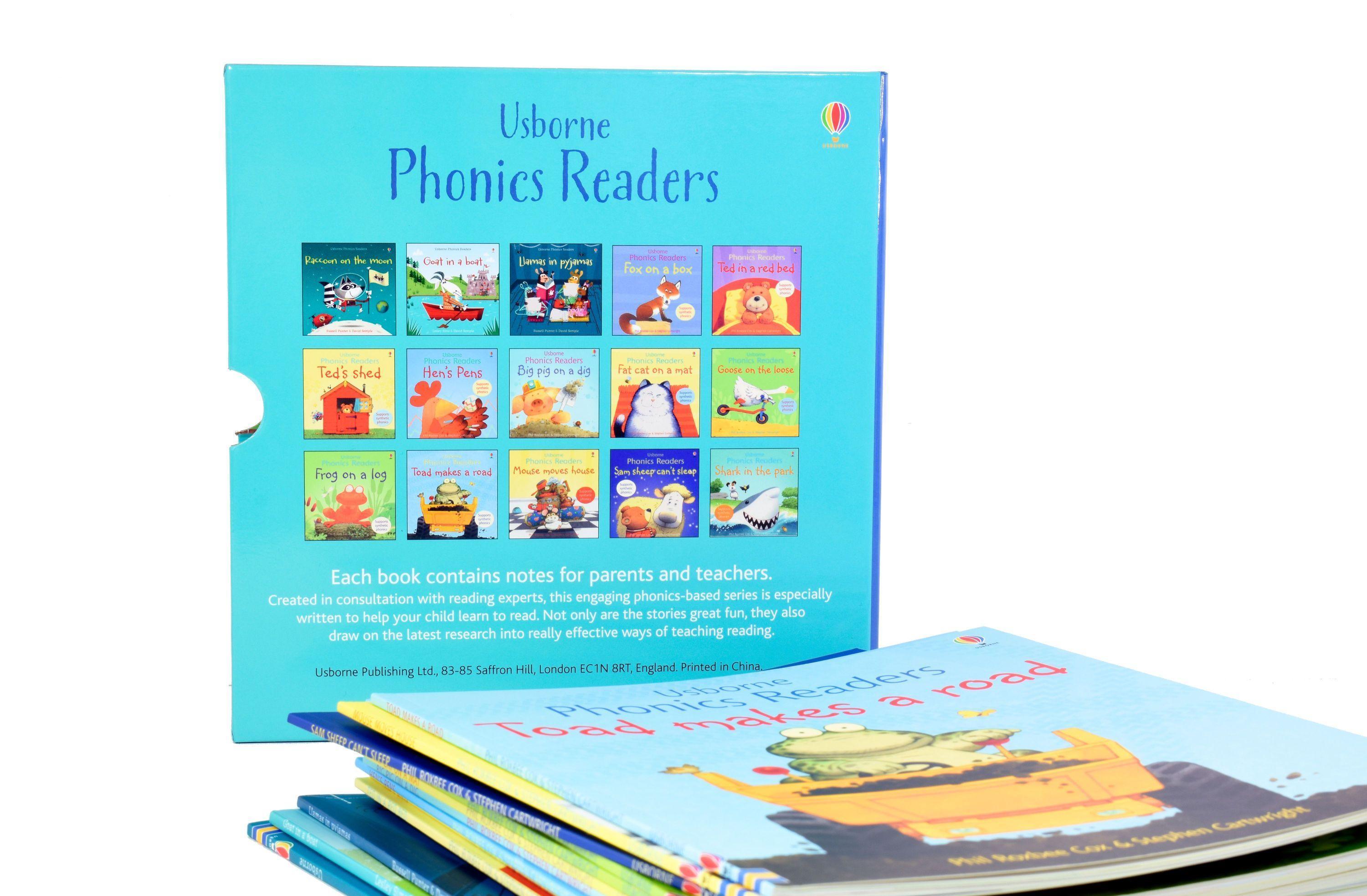 Usborne Phonics Readers 15 Books Box - Ages 5-7 - Paperback - Phil
