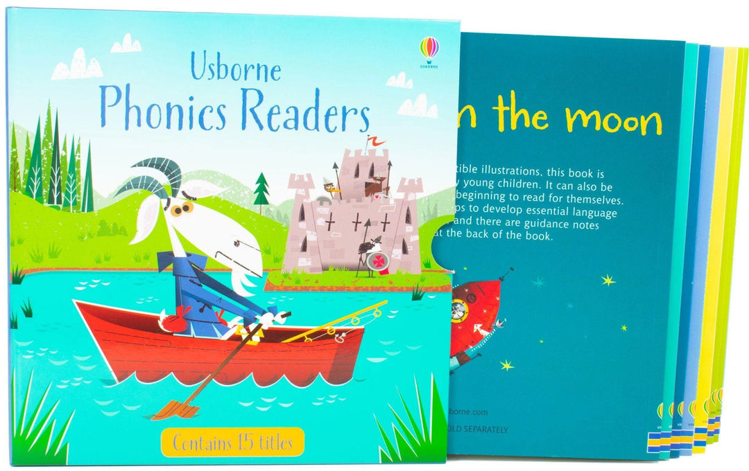 Usborne Phonics Readers 15 Books Box - Ages 5-7 - Paperback - Phil Roxbee Cox 5-7 Usborne