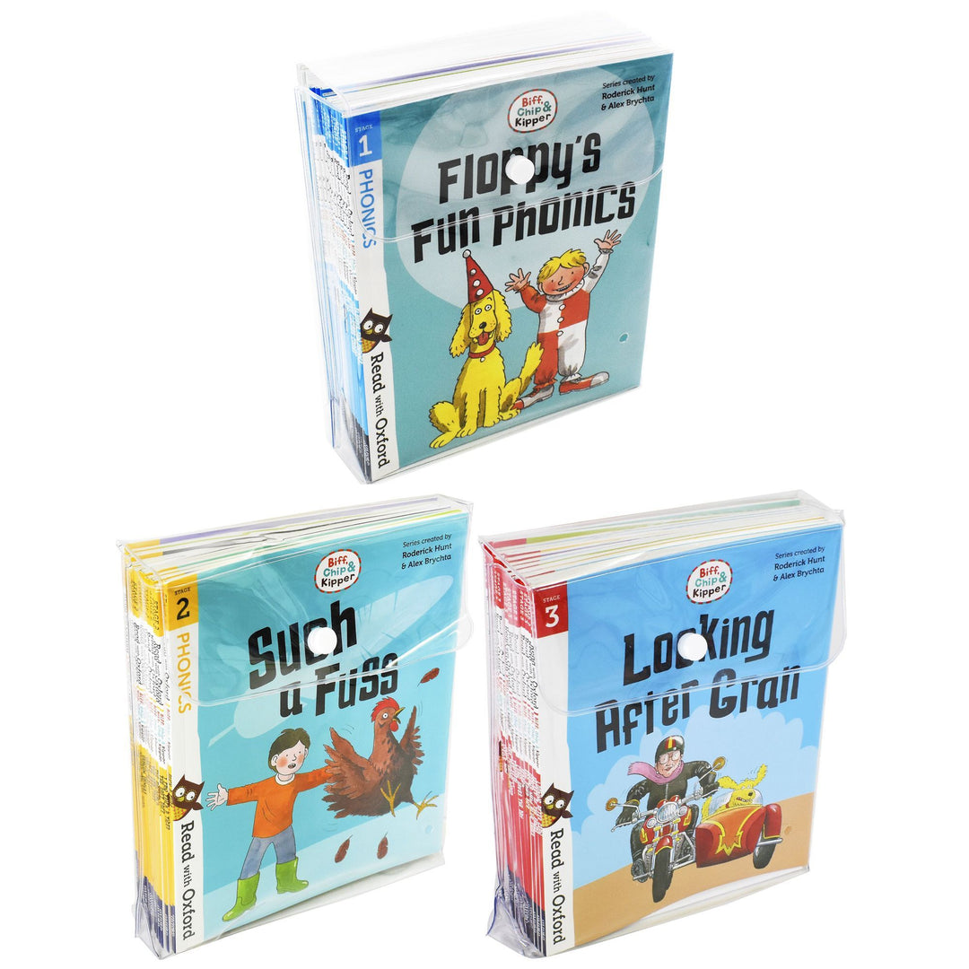 Biff, Chip and Kipper: Read with Oxford Stages 1-3 56 Books Collection 3 Sets by Roderick Hunt - Age 3+ - Paperback