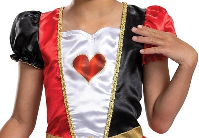 Disney Alice in Wonderland Queen of Hearts Fancy Dress for Kids: Official Disney by Disguise: Includes Iconic Queen of Hearts Dress and Crown Headband