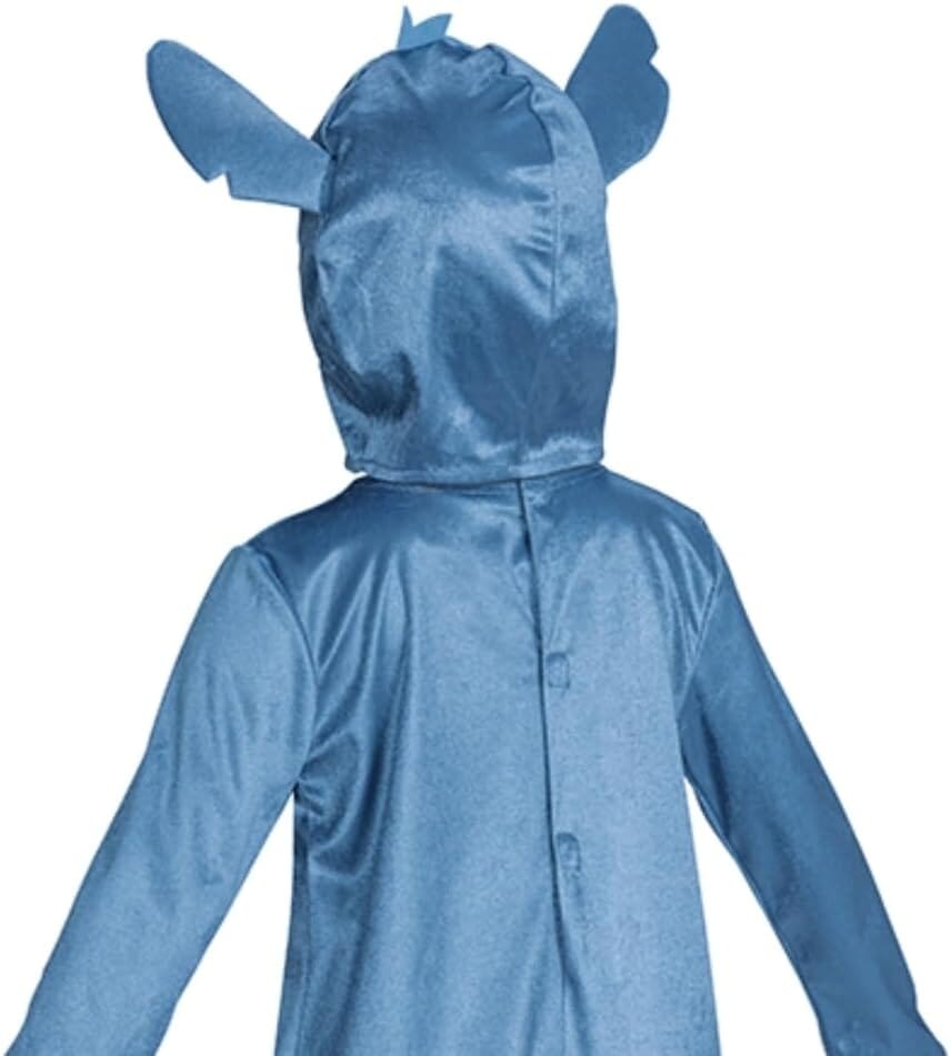 Disney Lilo & Stitch Fancy Dress for Kids: Stitch Jumpsuit for Kids Includes Hood with Dimensional Ears and Soft Fabric