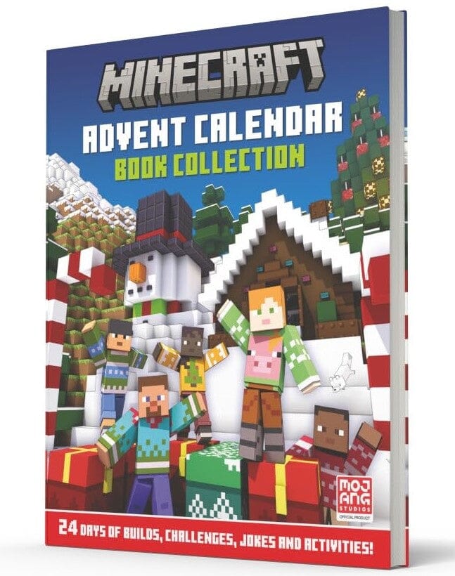 Minecraft Advent Calendar: 24 Days of Builds, Challenges, Jokes and Activities: 24 Mini Books Collection - Ages 6+ - Hardback