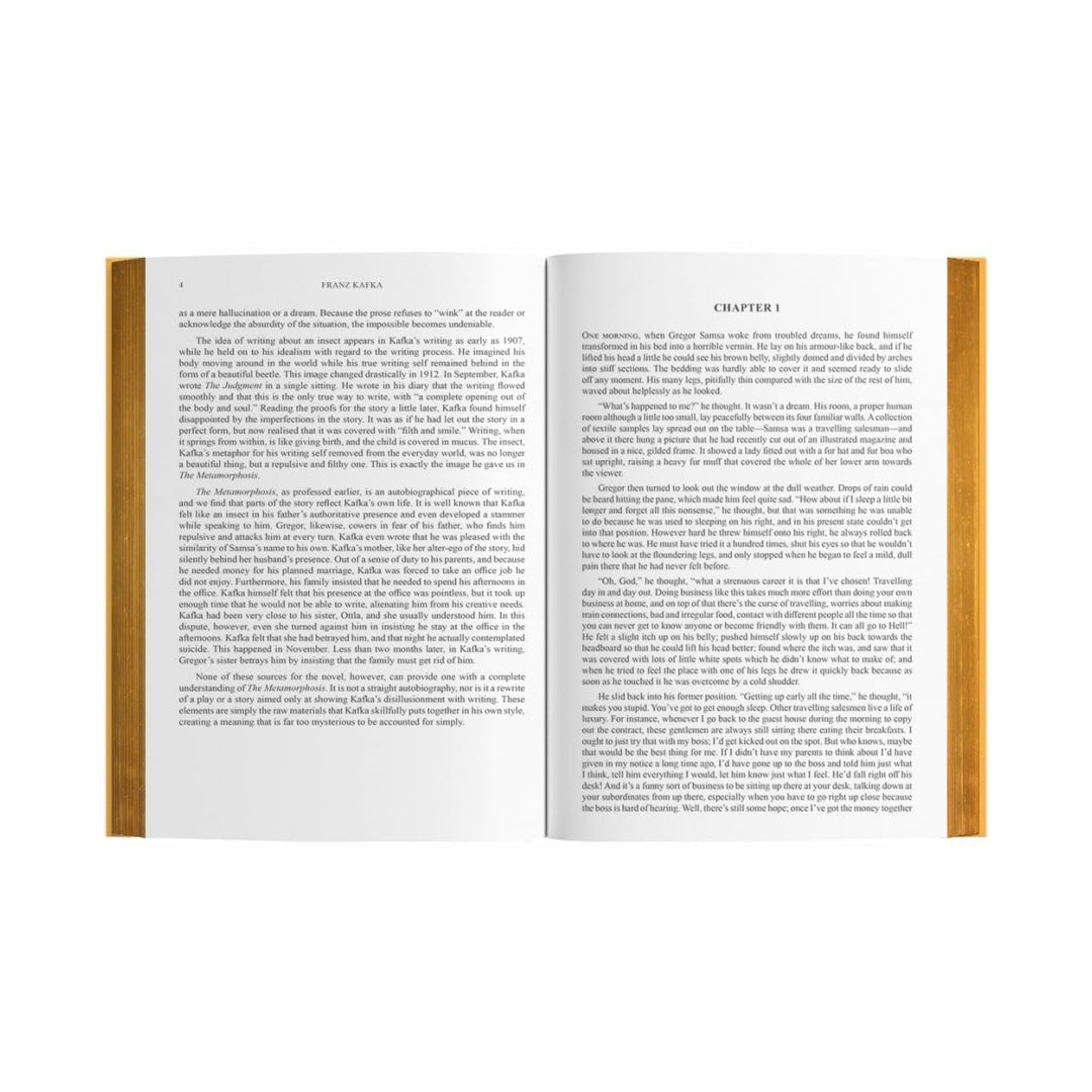 The Metamorphosis and Other Works by Franz Kafka - Fiction - Deluxe Leatherbound Edition Hardback