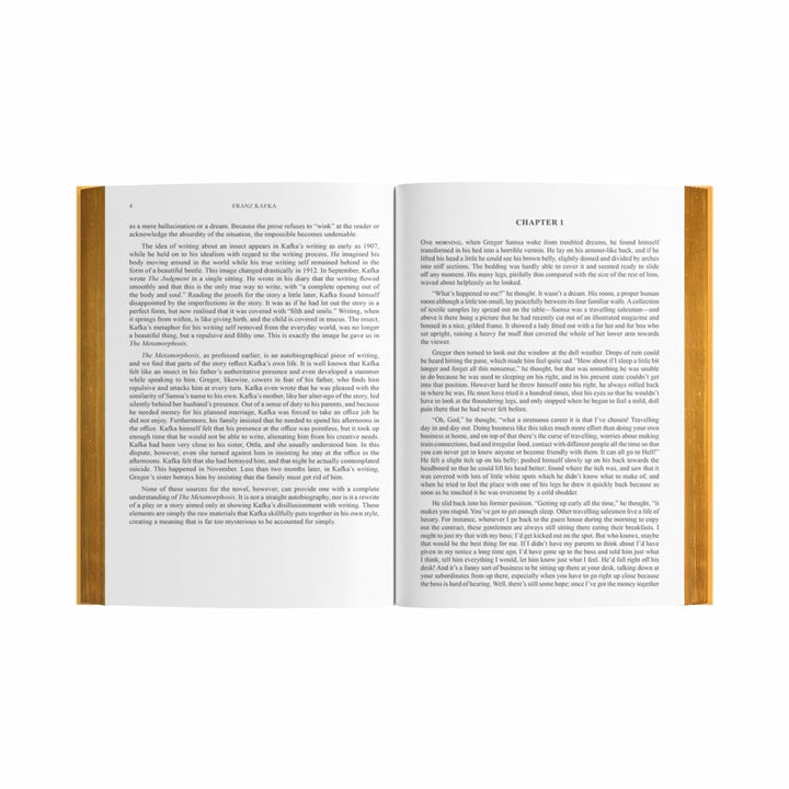 The Metamorphosis and Other Works by Franz Kafka - Fiction - Deluxe Leatherbound Edition Hardback