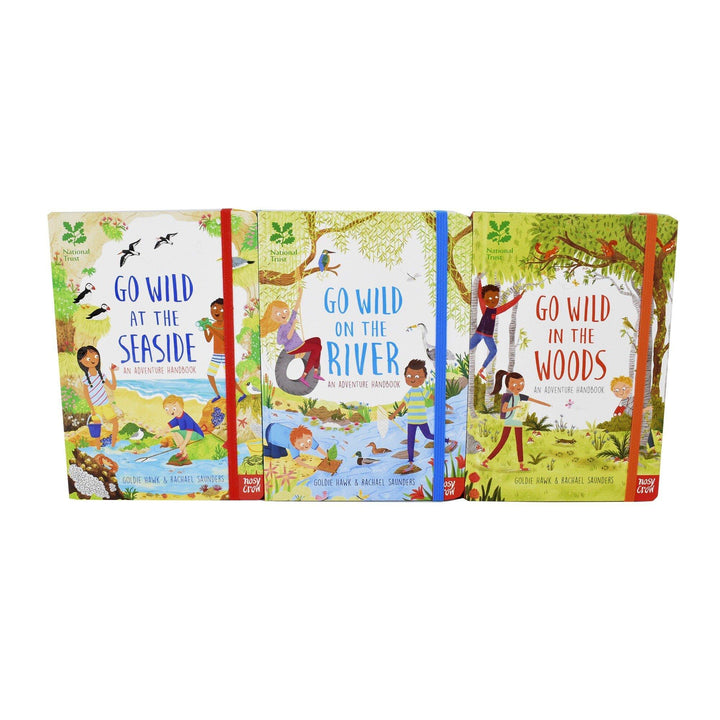 National Trust Go Wild 3 Books Children Collection By Goldie Hawk - Ages 8-11 - Hardback