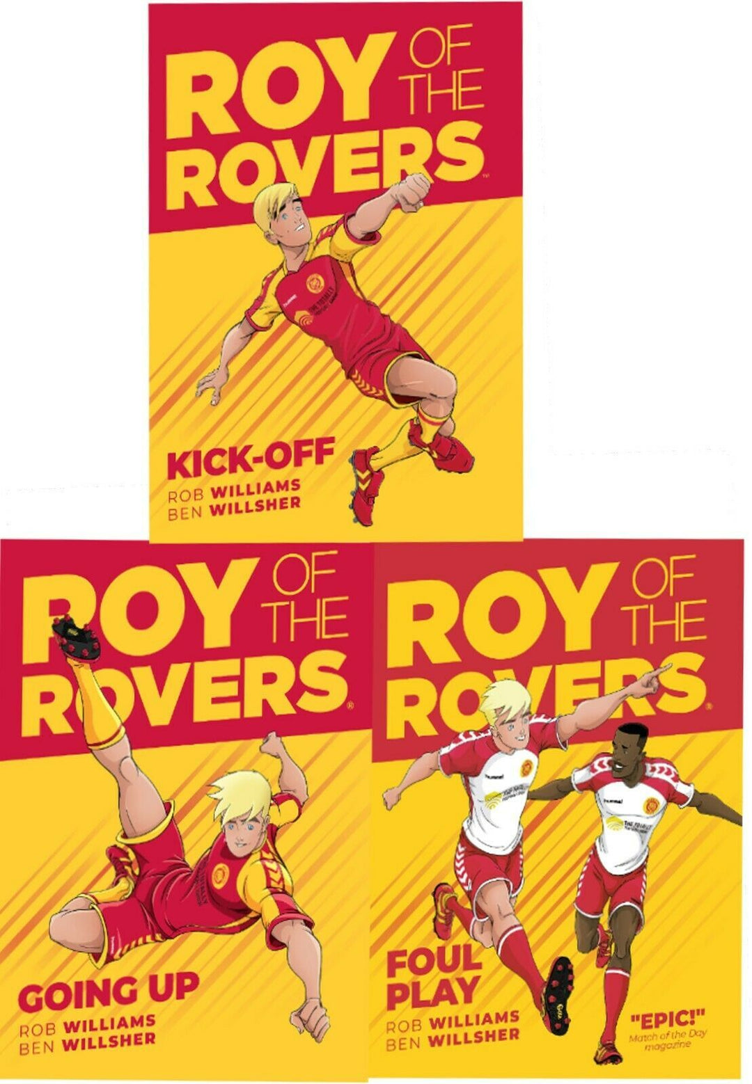 Rob Roy Rovers Roy of the Rovers 3 Books Collection by Rob Williams & Ben Willsher ...