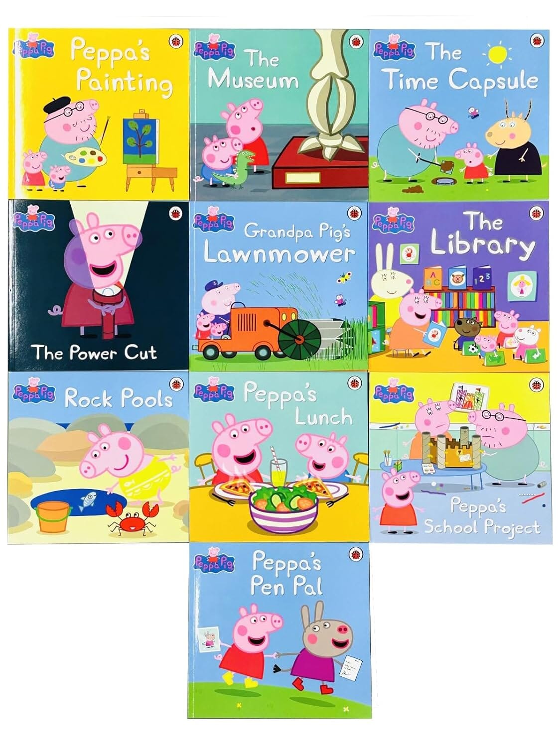 Peppa Pig Collection 10 Books Set in a Purple Bag Set with an