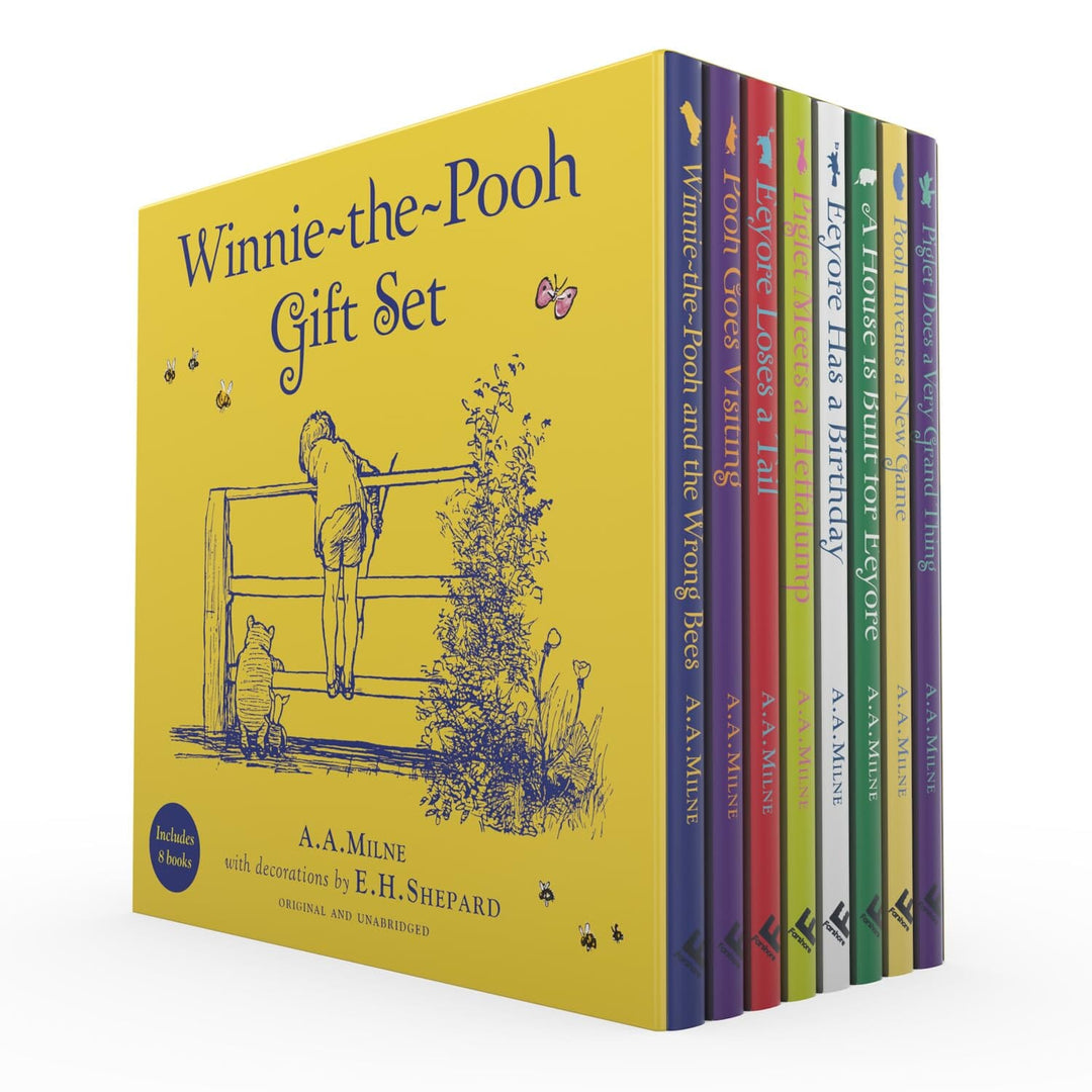 Classic Winnie-the-Pooh Illustrated 8 Books Gift Box Set by A. A. Milne - Ages 5+ - Hardback