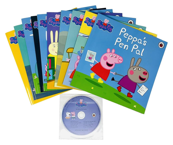 Peppa Pig Collection 10 Books Set in a Purple Bag Set with an Audio CD - Ages 0-5 - Paperback - Ladybird 0-5 Penguin Random House