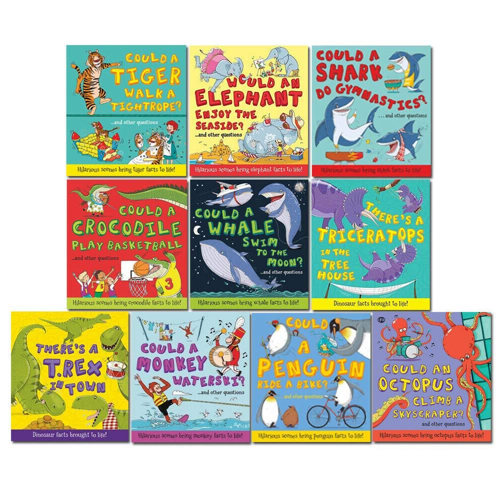 What If Series Hilarious Scenes Animal facts brought to life! 10 Books Set by Camilla de le Bédoyère - Paperback- Age 4-7 5-7 QED Publishing