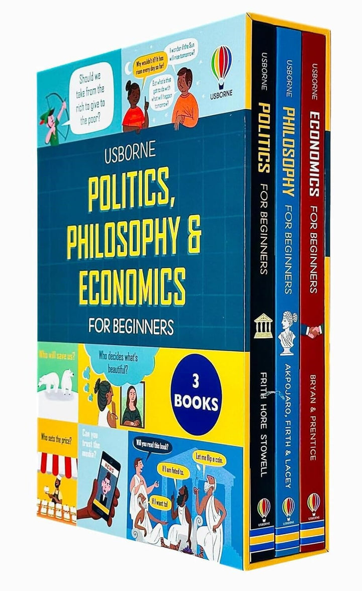 Usborne Politics, Philosophy and Economics For Beginners 3 Books Collection Box Set - Ages 11+ - Hardback Non-Fiction Usborne Publishing Ltd