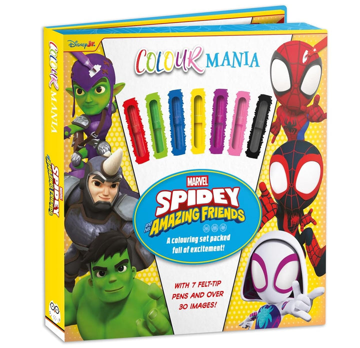 Marvel Spidey and his Amazing Friends with 7 felt-tip pens and over 30 images! - Ages 4-6 - Paperback