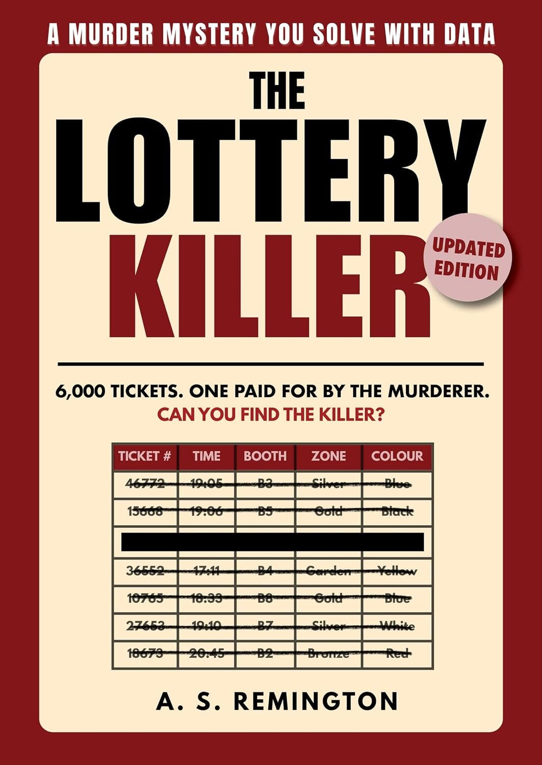 The Lottery Killer: An Immersive Murder Mystery Logic Puzzle by A. S. Remington - Fiction - Paperback
