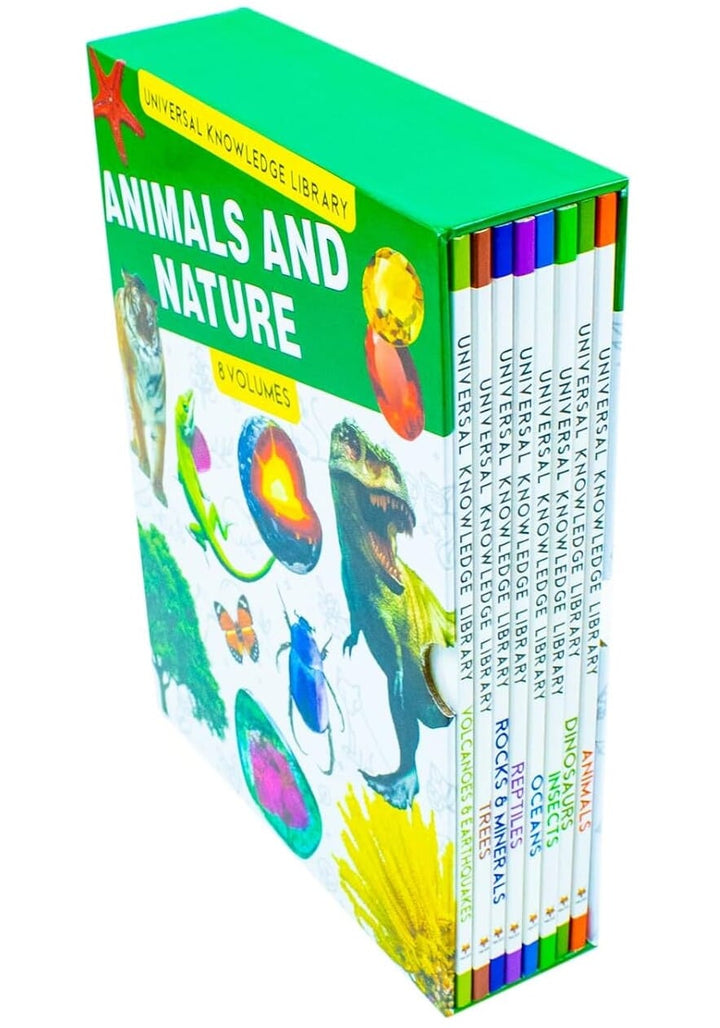 Universal Knowledge Library Series: Animals and Nature 8 Books Collection Set - Ages 7+ - Paperback