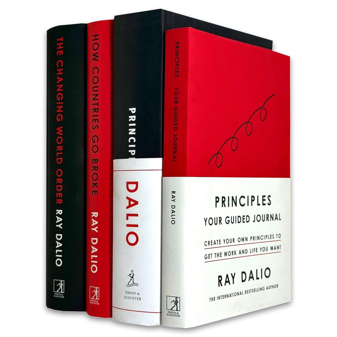 Ray Dalio Collection (Principles: Life and Work, The Changing World Order, How Countries Go Broke & Guided Journal) 4 Books Set - Non Fiction - Hardback