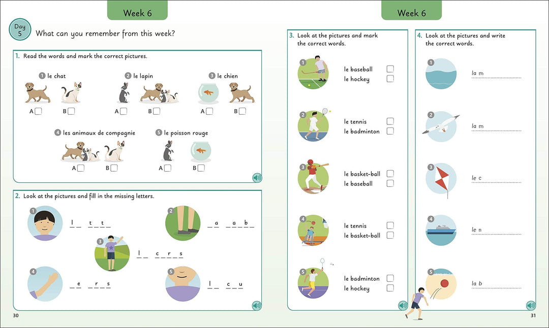 French for Everyone Junior 5 Words a Day: Learn and Practise 1,000 French Words By DK - Ages 6-9 - Flexibound