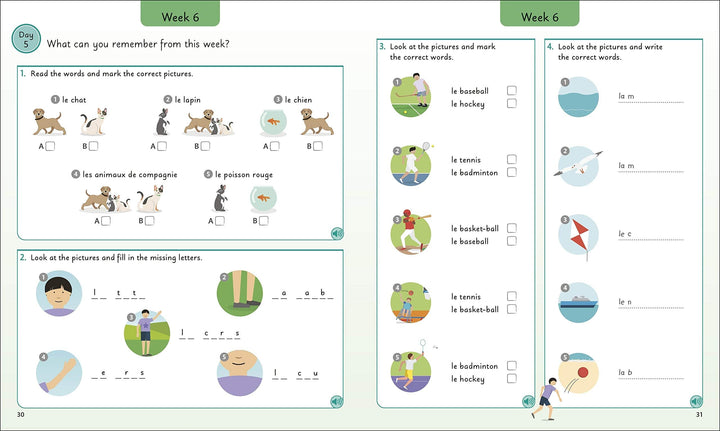 French for Everyone Junior 5 Words a Day: Learn and Practise 1,000 French Words By DK - Ages 6-9 - Flexibound