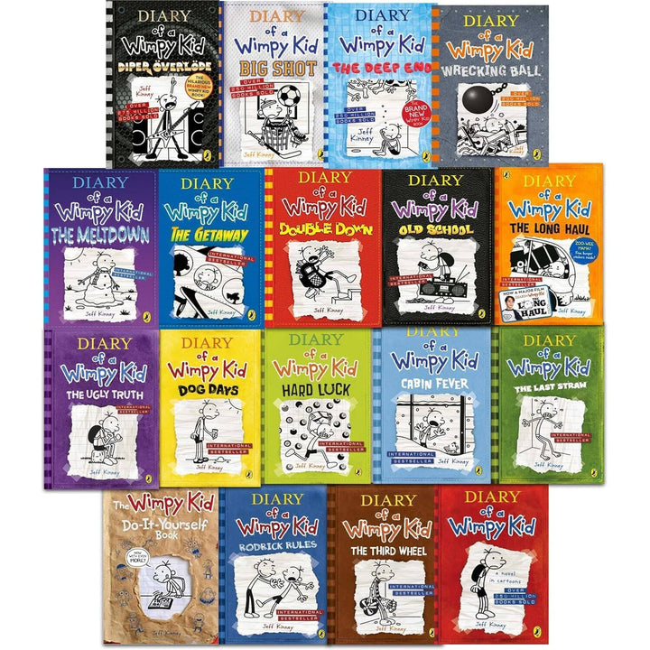 Diary of a Wimpy Kid by Jeff Kinney: 18 Books Collection Set - Ages 7-12 - Paperback