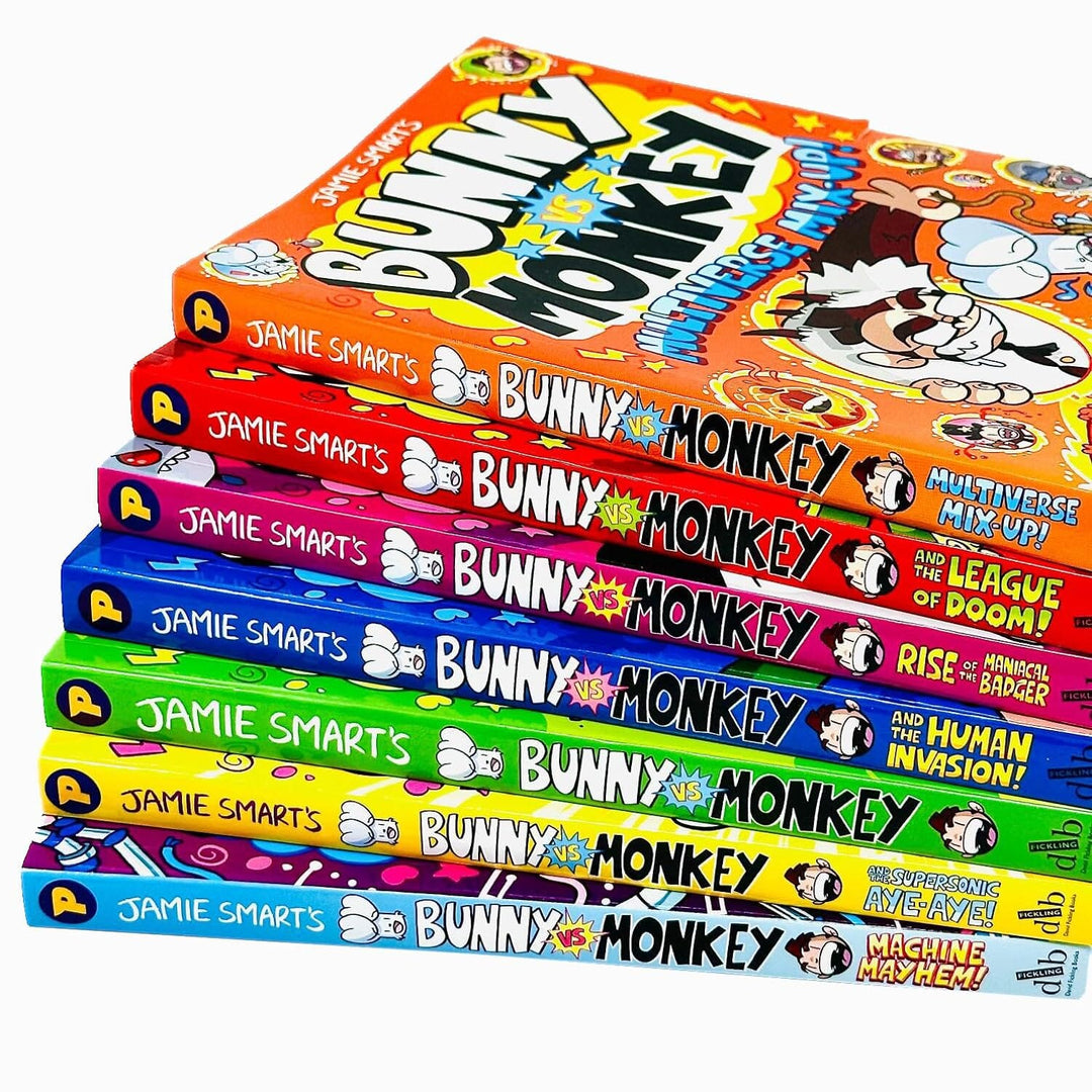 Bunny vs Monkey Series By Jamie Smart 7 Books Collection Set - Ages 7-9 - Paperback 7-9 David Fickling Books