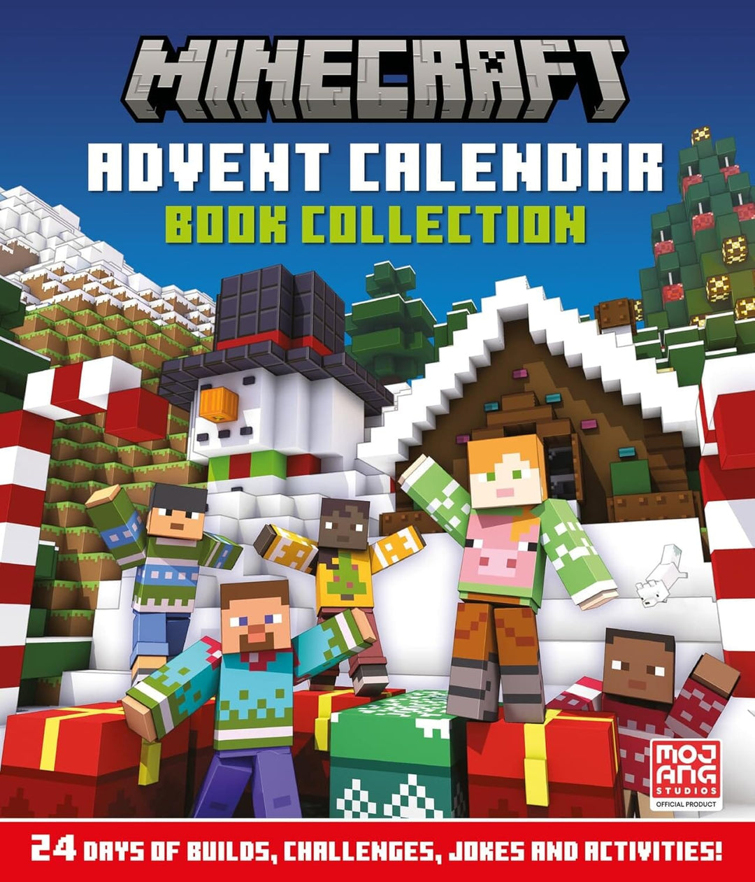 Minecraft Advent Calendar: 24 Days of Builds, Challenges, Jokes and Activities: 24 Mini Books Collection - Ages 6+ - Hardback