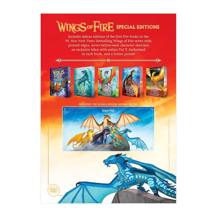 Wings of Fire by Tui T. Sutherland 5 Books Special Edition Box Set - Ages 9-14 - Paperback (Sprayed Edges)