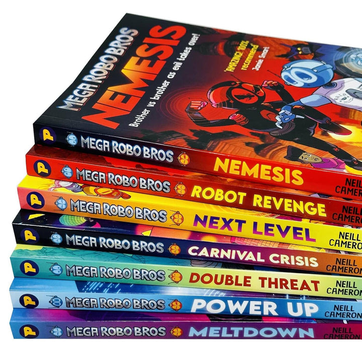 Mega Robo Bros Series By Neill Cameron Graphic Novels 6 Books Collection Set - Ages 9-12 - Paperback Graphic Novels David Fickling Books ltd