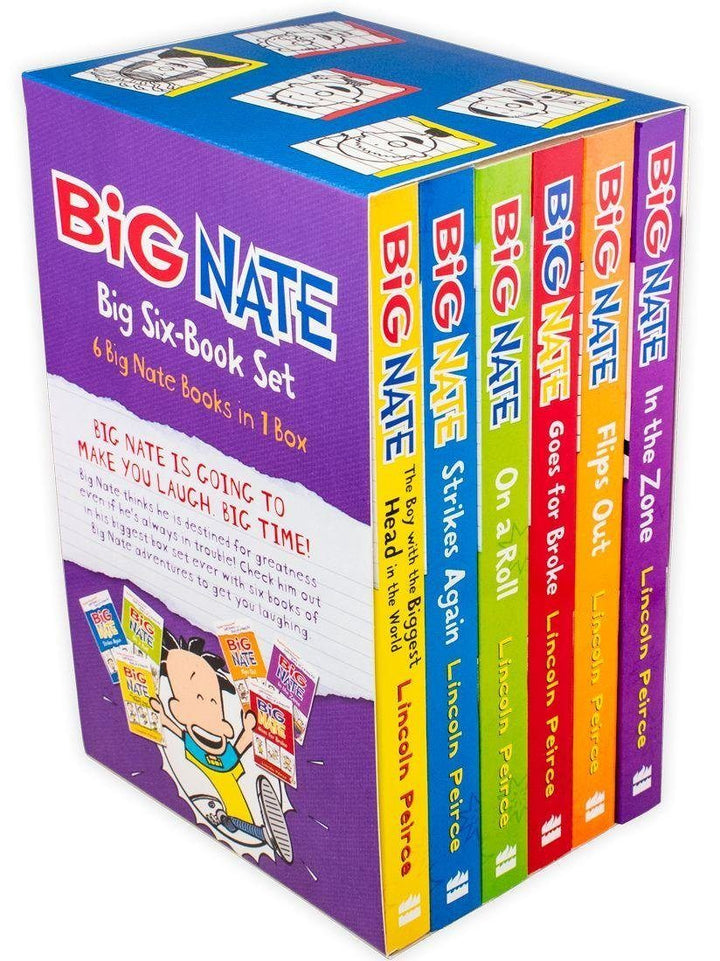 Big Nate Big Six-Book Set 6 Book Collection - Ages 9-14 - Paperback - Lincoln Peirce 9-14 Harper Collins