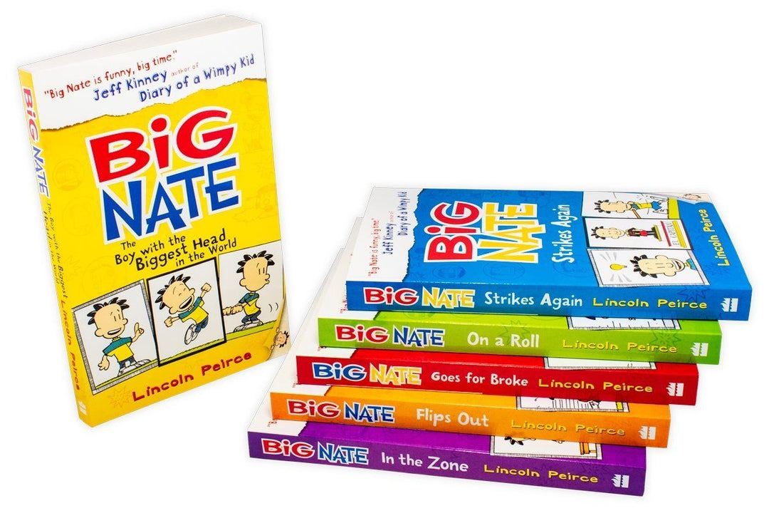 Big Nate Big Six-Book Set 6 Book Collection - Ages 9-14 - Paperback - Lincoln Peirce 9-14 Harper Collins