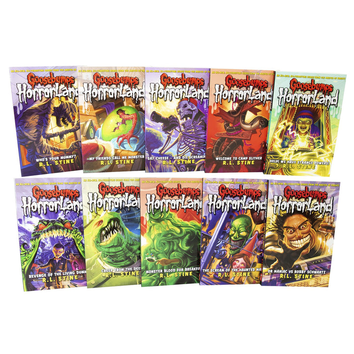 Goosebumps Horror Land 10 Books Collection - Horror Fiction - Paperback - R. L. Stine 9-14 Scholastic