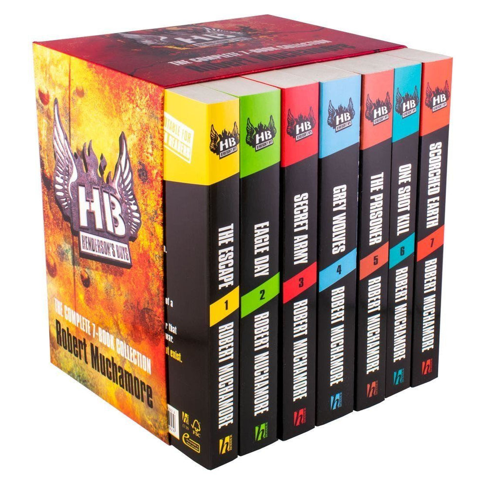 Henderson's Boys 7 Book Box - Ages 9-14 - Paperback - Robert Muchamore 9-14 Hodder