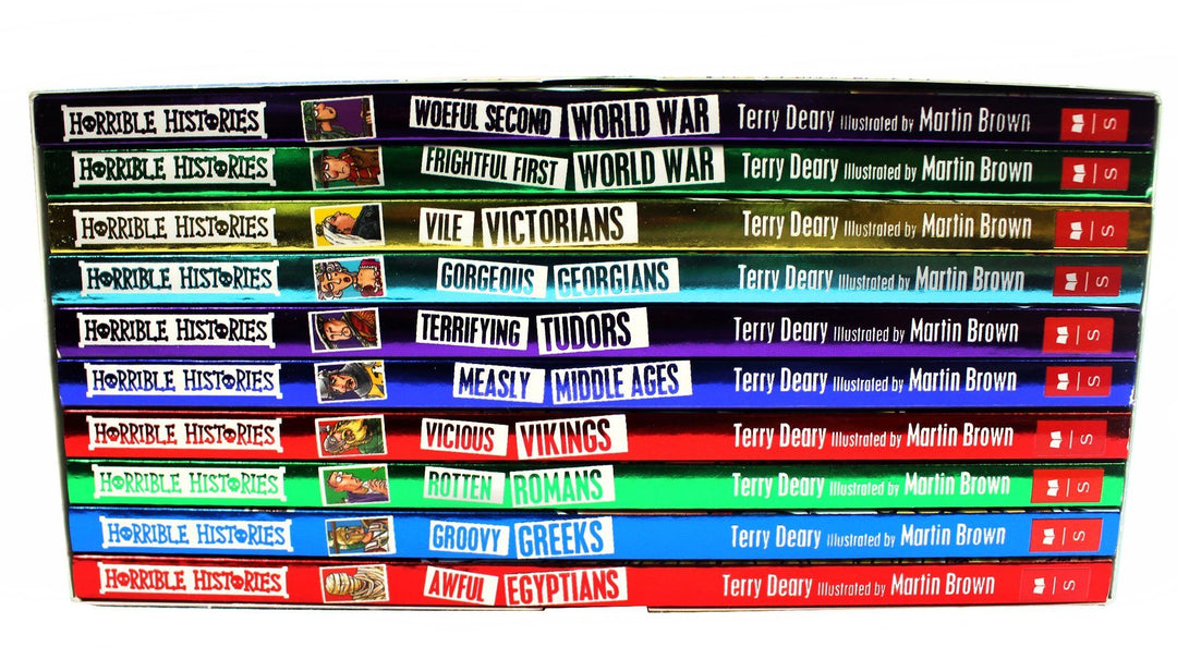 Horrible Histories Collection 10 Beastly Books - History - Paperback - Terry Deary 9-14 Scholastic