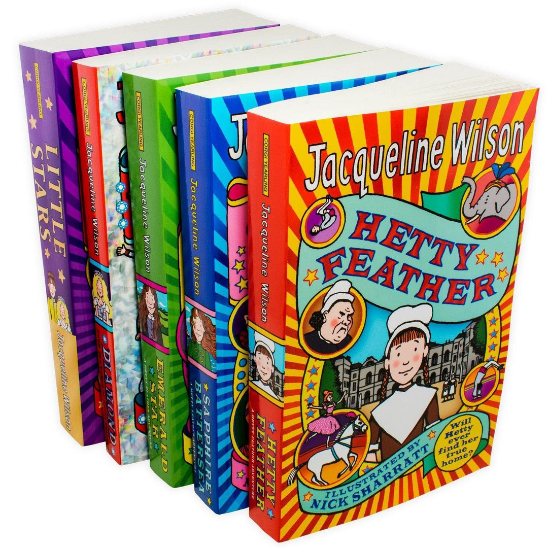 Jacqueline Wilson Hetty Feather Adventures 5 Book Collection - Ages 9-14 - Paperback - Jacqueline Wilson 9-14 Corgi Yearling (Penguin)