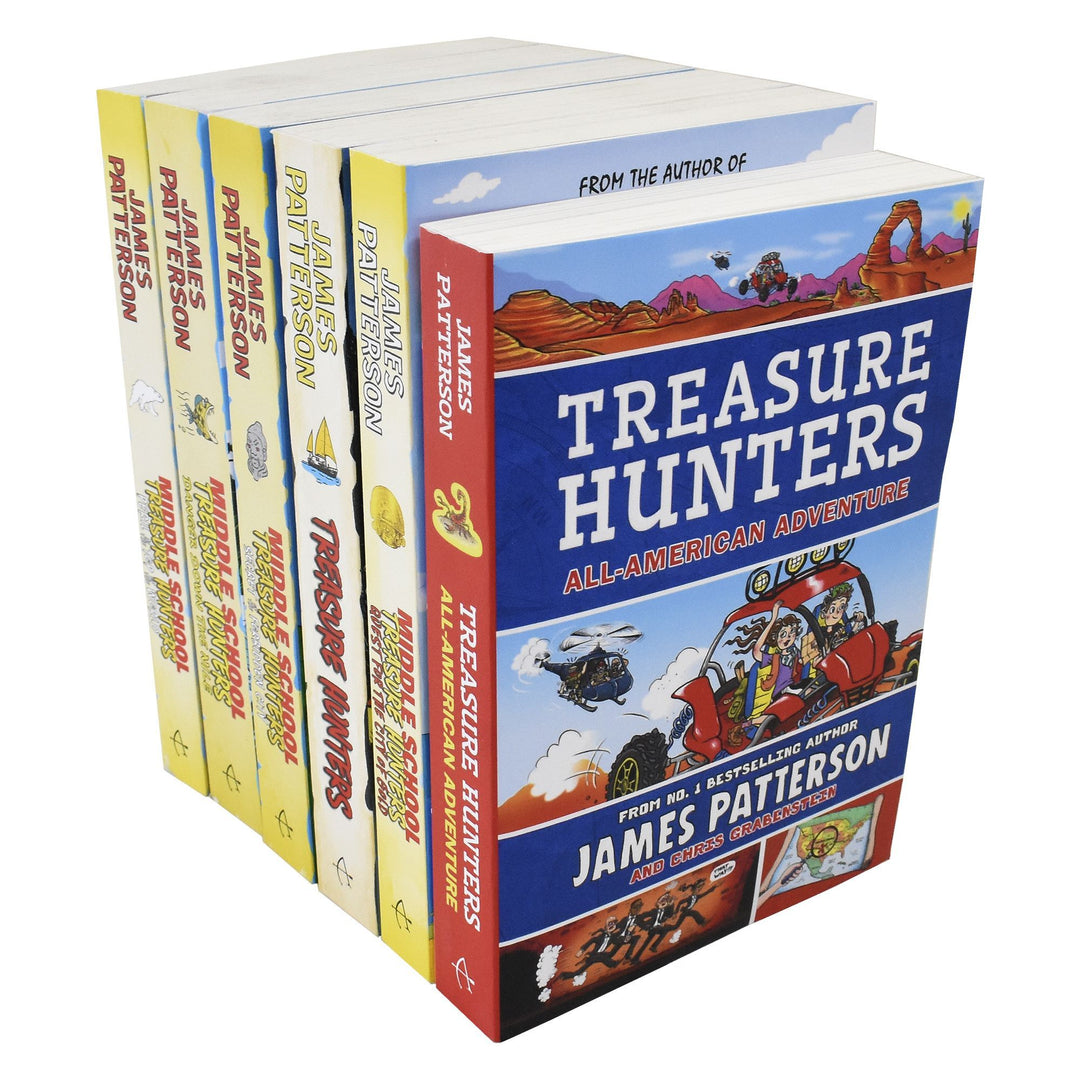 Middle School Treasure Hunters 6 Book Collection - Ages 9-14 - Paperback - James Patterson 9-14 Young Arrow