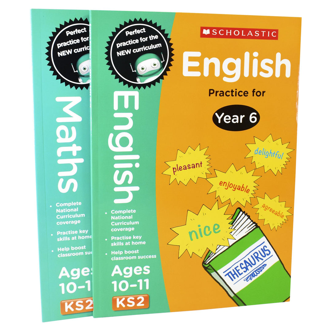 Perfect Practice KS2 English and Maths Year 6 -2 Books For Age 10-11 Years - Paperback 9-14 Scholastic