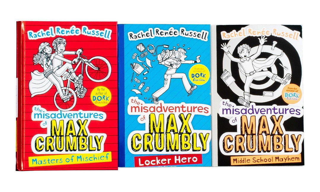 Rachel Renee Russell Misadventures Of Max Crumbly 3 Books - Ages 9-14 - Paperback 9-14 Simon & Schuster