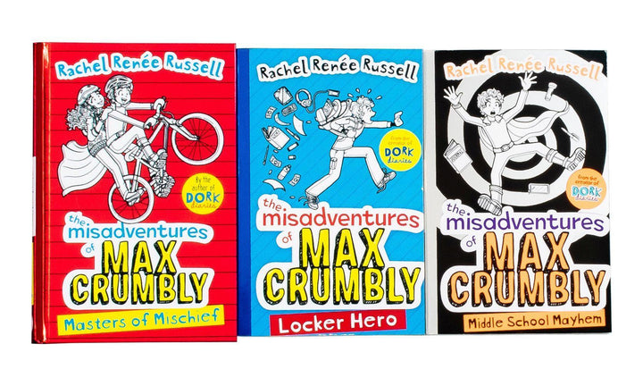 Rachel Renee Russell Misadventures Of Max Crumbly 3 Books - Ages 9-14 - Paperback 9-14 Simon & Schuster