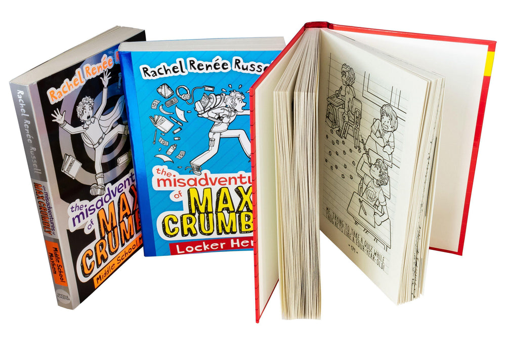 Rachel Renee Russell Misadventures Of Max Crumbly 3 Books - Ages 9-14 - Paperback 9-14 Simon & Schuster