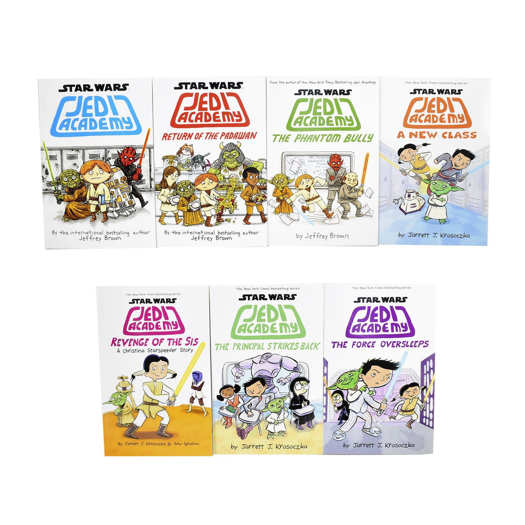 Star Wars Jedi Academy 7 Book Collection - Ages 9-14 - Paperback - Jeffrey Brown & Jarrett J. Krosoczka 9-14 Scholastic