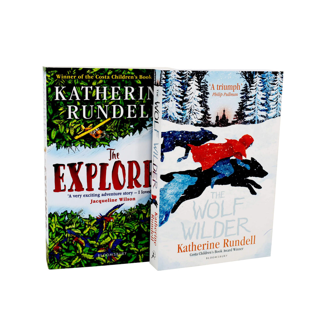 The Explorer & The Wolf Wilder 2 Books - Ages 9-14 - Children Set Paperback By Katherine Rundell 9-14 Bloomsbury