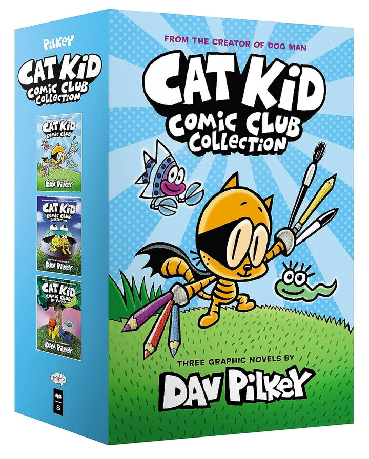 Cat Kid Comic Club by Dav Pilkey 3 Books Collection Box Set - Ages 7-12 - Hardback