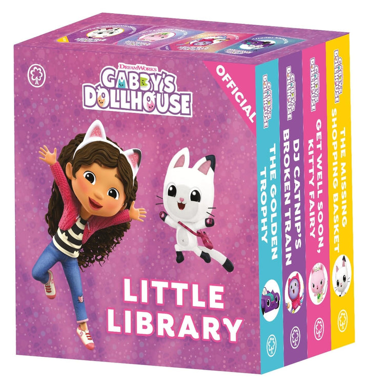 DreamWorks Official Gabby's Dollhouse Little Library 4 Books Collection Box Set - Ages 3+ - Board Book