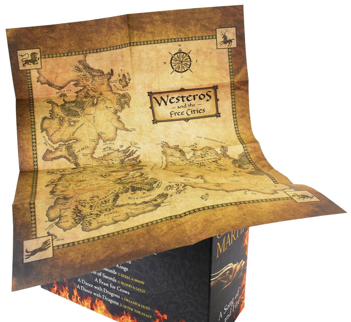 Game of Thrones by George RR Martin - A Song of Ice and Fire 7 Books Box Set (Poster Map Included) - Fiction - Paperback