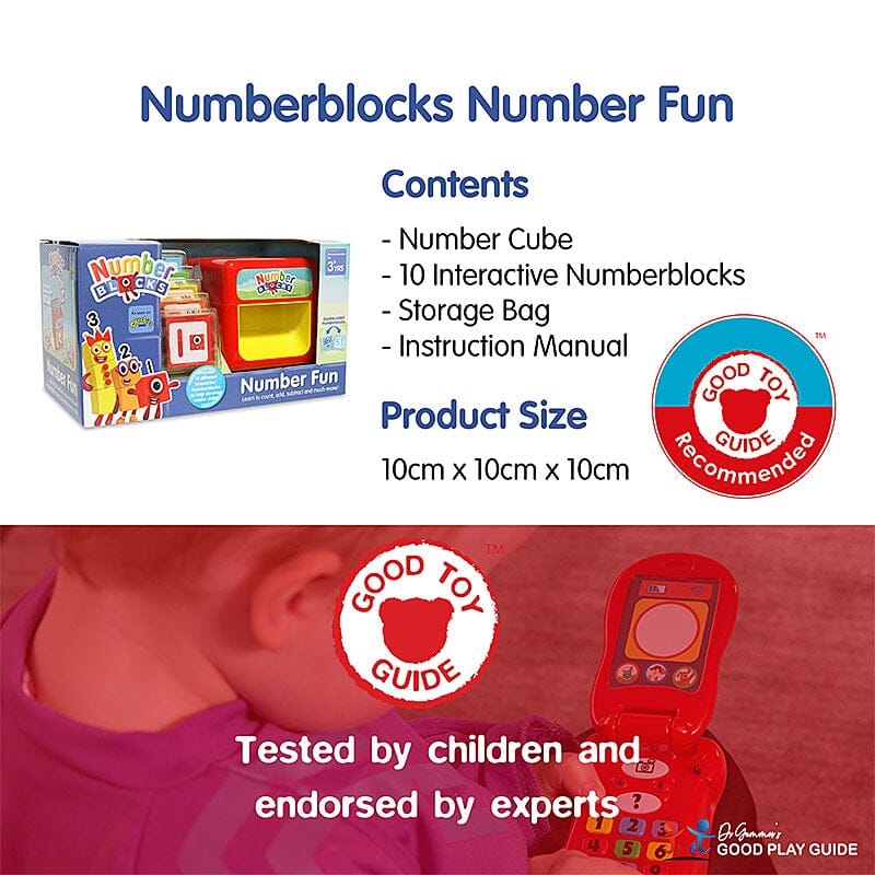 Numberblocks Number Fun (Includes 10 Number Blocks) By Trends UK - Ages 3+ - Educational Toys