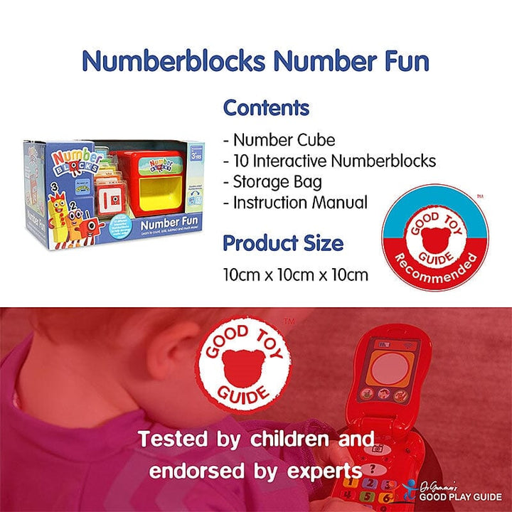Numberblocks Number Fun (Includes 10 Number Blocks) By Trends UK - Ages 3+ - Educational Toys