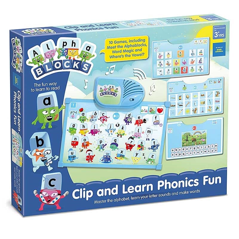 Alphablocks Clip & Learn Phonics Fun (10 Phonics Games) By Trends UK - Ages 3+ - Education Toys