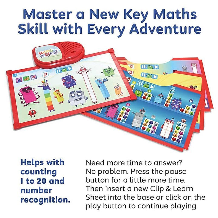 Numberblocks Clip & Learn Number Fun (12 Games) By Trends UK - Ages 3+ - Educational Toys