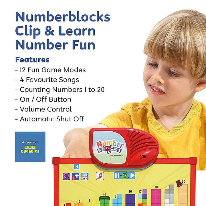 Numberblocks Clip & Learn Number Fun (12 Games) By Trends UK - Ages 3+ - Educational Toys