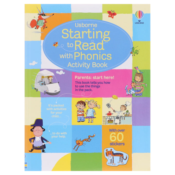 Starting to Read with Phonics: 8 Story Books (Plus 1 Activity Book & My Alphabet Chart) Collection Box Set - Ages 4+ - Paperback 5-7 Usborne Publishing Ltd